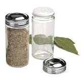 RSVP Clear Glass Spice Jar, Set of 12