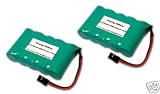 2 pcs 6V 2700mAh NiMH Battery Receiver Packs with Hitec Connector for RC Aircrafts by Tenergy