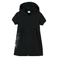 Girls' Xhilaration&reg; Short-Sleeve Hoodie Top - Black