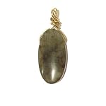 Labradorite Pendant 06 Wire Wrapped Spectrolite Oval Crystal Healing Stone 2
