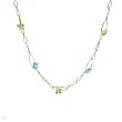 Made in Italy Majestic Necklace With Genuine Glass beads Well Made in 14K/925 Gold plated Silver. Total item weight 15.8g Length 34in