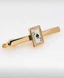 Ace Metal Plated Tiebar With Free Striped Reusable Gift Box
