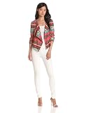 BCBGMAXAZRIA Womens Ash Printed Draped Jacket 31sAAVeUsrL. SL160 BCBGMAXAZRIA Womens Ash Printed Draped Jacket