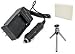 Replacement Battery PLUS Mini Battery Travel Charger for Specific Digital Camera and Camcorder Models / Compatible with BENQ: 02491-0015-00, KONICA MINOLTA: 02491-0015-00, NP-900, DiMAGE E40, DiMAGE E50, OLYMPUS: Li-80B, T-110, X-36, T-100, ROLLEI: 02491-0015-00, 02491-0037-00, ACER: CS 6531-N, CS-5530, SEALIFE Reefmaster: DC 500, S5, KYOCERA EZ 4033 Charges with Intelligent Charge Technology - Includes Car Adapter and Mini Tripod with Expandable Legs