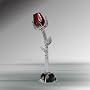 Crystal Red Rose with Stand, 4.75 Inches, Handcrafted