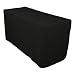 4 ft. Fitted Polyester Tablecloth Black
