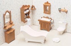 Greenleaf Dollhouse Furniture Kit Bathroom 72G-04; 2 Items/Order