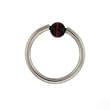 STAINLESS STEEL HOOPS WITH BALL BLACK/BROWN Gauge: 14, Ball Size: 4mm, Length: 12mm Sold as a Pair