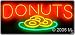 Neon Sign - Donut: Red & Logo - Large 13