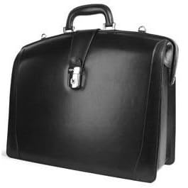 Bosca Partners Briefcase With Strap Black Old Leather