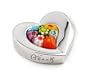Sterling Silver Murano Millefiori Curved Heart Pendant
