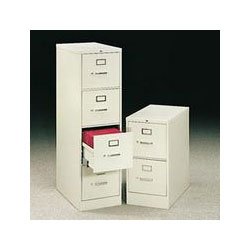 530 Series 25" Deep Full Suspension File, Two Drawer, Letter, Putty (HON532L) Category: Vertical File Cabinets