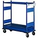 Equipto 4573 V-Grip 2-Shelf Wire Shelving Cart with Standard Duty Casters, 18 Gauge Steel, 500 lbs Capacity, 36" W x 42" H x 18" D, Textured Regal Blue