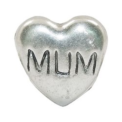 LovingtheBead © Anodised MUM Heart Slide-on & Slide-Off Bead Charm