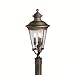 Kichler Lighting 9547OZ 3 Light Claire PostTop Post Mount Light, Olde Bronze