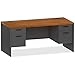 Lorell 97106 Pedestal Desk,Double,66-Inch Wx30-Inch Dx29-1/2-Inch H,CY/CCL