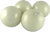 Review Roman  / Pack Of 4 Pearl Polar White Glass Ball Christmas Ornaments 4.75