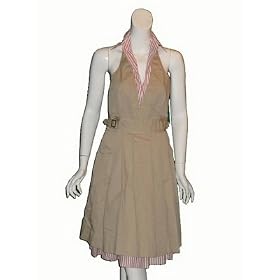 D SQUARED Double Layer Khaki Halter Dress
