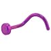 Grade 23 Titanium Purple FLAT DISC Nose Ring