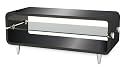 Techlink OVUE OVU100B Audio Visual Furniture Piano Black with  Floating Glass Shelf - Suitable for Screens up to 50 inches