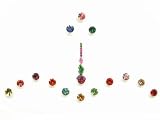 Self Adhesive Indian Eye & Brow Bindi Dots Bollywood Belly DanceTattooBody Artand Crystal Wedding & Bridal Fashion Jewelry