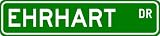 EHRHART Street Sign ~ Personalized Family Lastname Sign ~ Gameroom, Basement, Garage Sign **