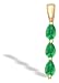 14K Yellow Gold Genuine Pear Emerald 3-Stone Pendant