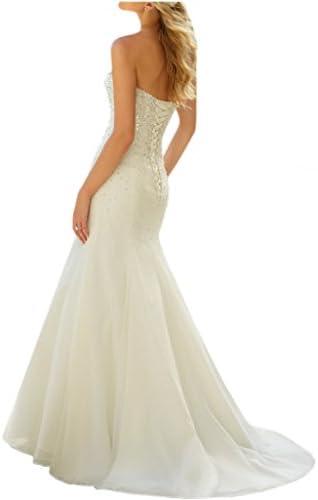 Prom Style Ivory New Sweetheart Mermaid Church Hall Wedding Dress Bridal Gown US 8 Ivory