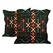 Cotton cushion covers, 'Mystical Algorithm' (pair)