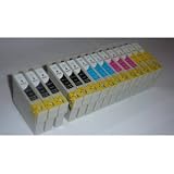 15 x epson compatible ink cartridges (3 full sets + 3 extra black) for epson stylus sx215, sx 215, 6 x black, 3 x cyan, 3 x magenta, 3 x yellow