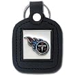 Tennessee Titans Square Leather Key Chain - NFL Football Fan Shop Sports Team Merchandise