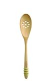 Typhoon Grip-IT Beech 30cm Slotted Spoon with Olive Grip Handle