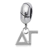 Delta Gamma Silver Charm Bead