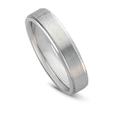 14k White Gold Men's Weding Band, 5mm