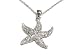 Silver Star Fish Crystal Silver Necklace Fashion Jewelry