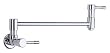 Danze Melrose Single-Handle Pot Filler with Lever Handle,  Chrome #D205314