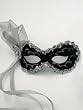 Black Silver Angelina Eye Mask Mardi Gras Womens Accessories Costume