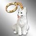 German Shepherd Dog Keychain - White
