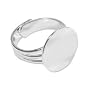 Silver Plated Adjustable Ring With 16mm Pad For Gluing (4)