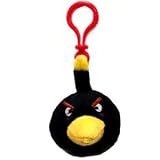 Angry Birds 3 Inch Mini Plush Clip On Black Bird
