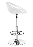White Leatherette Stool With Steel Frame 1 Pair