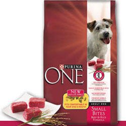 Purina ONE Adult Small Bites Beef & Rice Formula for Dogs