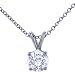 Platinum, Round Diamond Solitaire Pendant with Chain (0.50 ct)