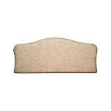 Pippa G Crown Faux Leather Oatmeal Headboard 152 x 59 cm
