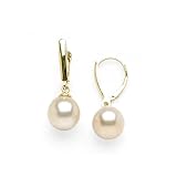 South Sea Golden Pearl Earrings in 14K Yellow Gold