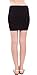 Clothes Effect Ladies Basic Black Solid Color Mini Skirt