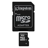 Kingston 8GB Class 4 Micro SDHC Memory Card w/ Micro SD Adapter