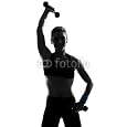 Wallmonkeys Peel And Stick Wall Decals - Woman Workout Fitness Posture Weight