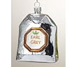 3" Coffee Break Silver Glass "Earl Grey" Tea Bag Christmas Ornament