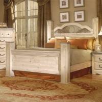 Kathy Ireland Furniture Seville 6400 - Queen Size Panel Bed Set - With Poster KD